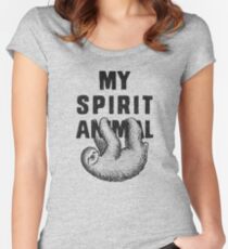 Sloth - my spirit animal Women's Fitted Scoop T-Shirt