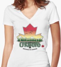 O'Keefe Brewery - Brewed in Canada Women's Fitted V-Neck T-Shirt