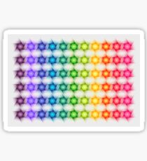 Colorful Geometric Rainbow Star Pattern Sticker