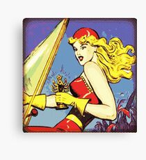 Comic Girl - 2 Pop Canvas Print