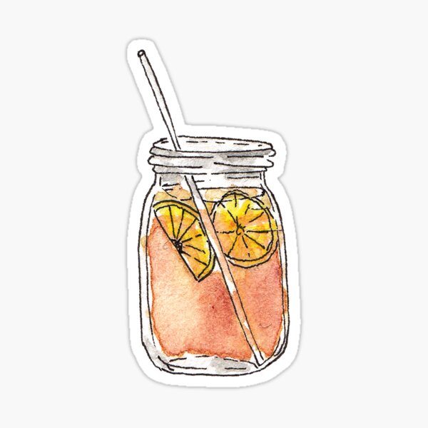 Watercolor Ice Tea Stickers Redbubble