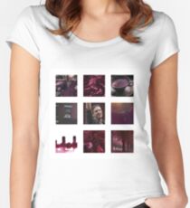 Raúl Aesthetic - Burgundy Women's Fitted Scoop T-Shirt