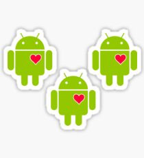 Android Robot Love Sticker