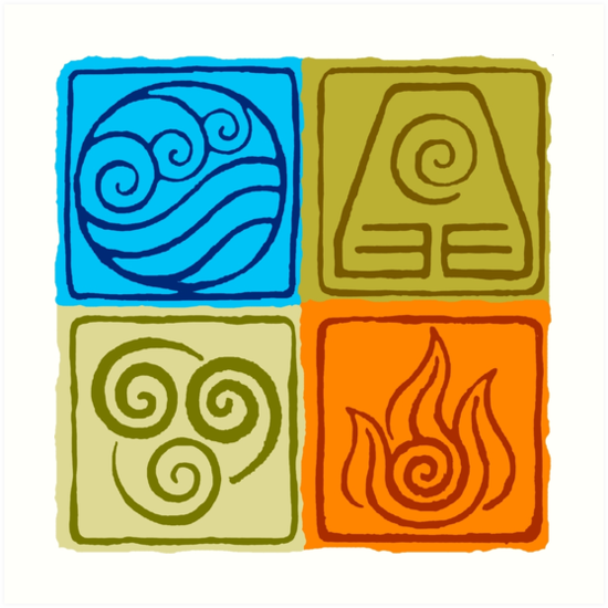 "The Four Elements - Avatar: The Last Airbender" Art Prints By ...