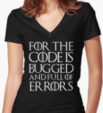Camiseta entallada de cuello en V Porque el código tiene errores y está lleno de errores ...