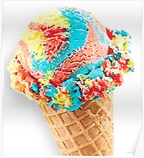 Superman / Scooperman Ice Cream Cone Poster