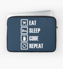 Eat Sleep Code wiederholen Laptoptasche