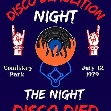 Disco Demolition Night At Comiskey Park  Tapestry for Sale by WoodburyLake