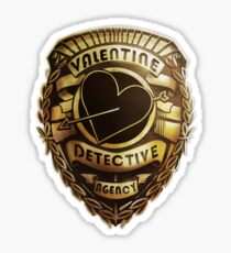 Valentine Detective Agentur Gold Sticker