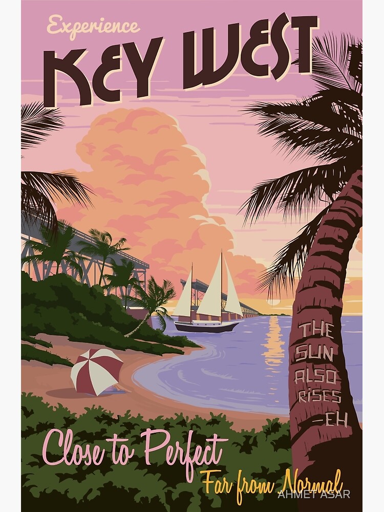 Vintage Key West Travel Poster by motionage