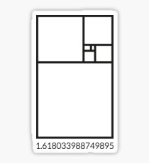 Golden ratio Sticker