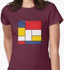 Camiseta entallada para mujer En el estilo de Mondrian
