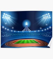 Stadion Hintergrund 2016 Sommerspiele Poster