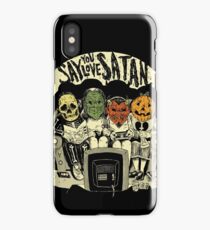 Say You Love Satan 80s Horror Podcast Logo iPhone Case