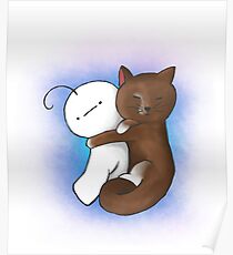 Kitty and Cry cuddling Poster