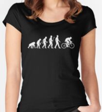 Evolution Of Man Cycling Fitted Scoop T-Shirt
