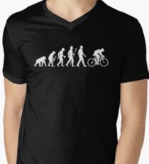 Evolution Of Man Cycling Men's V-Neck T-Shirt