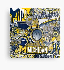 Michigan Collage Metal Print