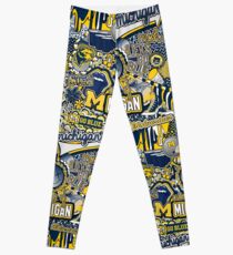 Michigan Collage Leggings