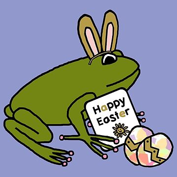 Happy Easter Bunny Ears Frog | Poster