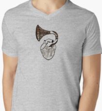 Record Heart Men's V-Neck T-Shirt