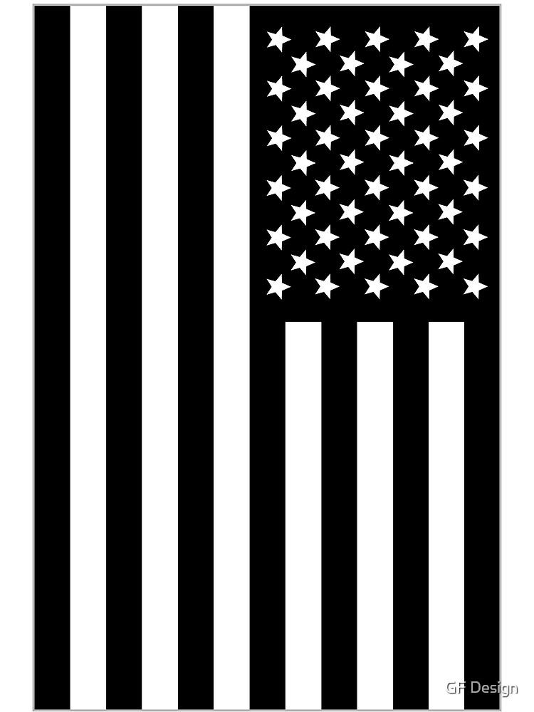 "US Flag B&W" By GF Design | Redbubble