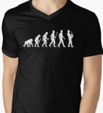 Funny Saxophone Evolution Of Man Men's V-Neck T-Shirt