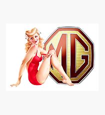 MG Retro Pin up girl Photographic Print