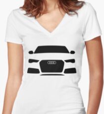 Audi RS6 Quattro C7 Women's Fitted V-Neck T-Shirt