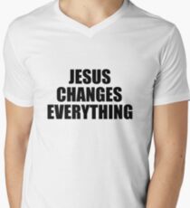 Jesus Changes Everything Men's V-Neck T-Shirt