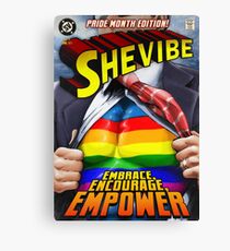 SheVibe Super Human Gay Pride Cover Art Canvas Print