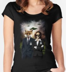 Fox and Skully Women's Fitted Scoop T-Shirt