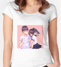 Yandere Chan & Yandere Dev (Yandere simulator) Women's Fitted Scoop T-Shirt