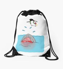 Jetpack Penguin Drawstring Bag