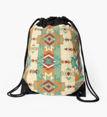 Fabric Art, Navajo Tribal, Ethnic Inspired Native American Drawstring Bag