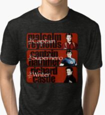 The Captain, The Superhero, and The Writer Tri-blend T-Shirt