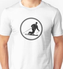 Mens Telemark Skiing Unisex T-Shirt