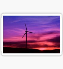 Sunset Windmill Sticker