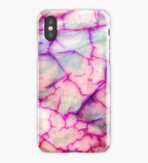White Red Dragon Vein Agate Pattern iPhone Case