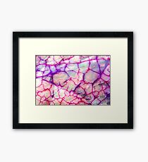 White Red Dragon Vein Agate Pattern Framed Print