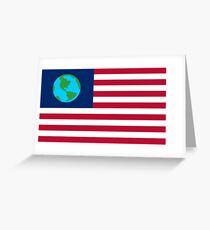 Futurama Earthican Flag Greeting Card
