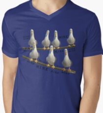 Camiseta para hombre de cuello en v ¡Mía! Gaviotas de Finding Nemo