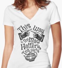 Tea Party Women's Fitted V-Neck T-Shirt