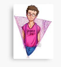 Hipster!Mulder Metal Print