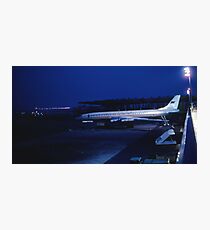 Tupolev Tu-114 Rossiya at night Photographic Print