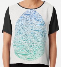 Water Drop – Blue Ombré Chiffon Top