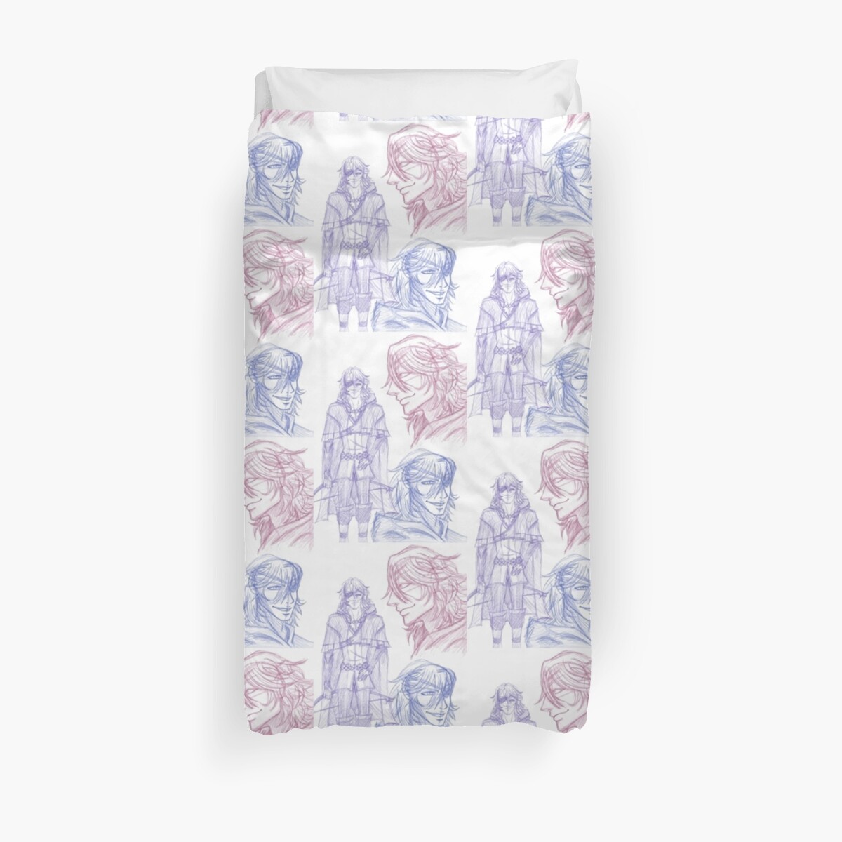 Niles In Pastel Duvet Cover By Samami Redbubble