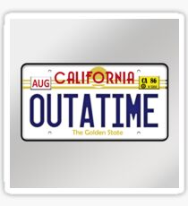 Outatime License Plate Sticker