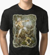 Elves & Orcs, the Battle Under the Trees Tri-blend T-Shirt