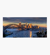 Kissed - Sydney Harbour, Sydney Australia (30 Exposure HDR Panorama)- The HDR Experience Photographic Print